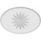 Ekena Millwork Standard Dalton Flower Rosette With Beveled Edge, 7"W x 4 3/4"H x 3/4"P ROSP070X048X075DAL10 - alternate 3